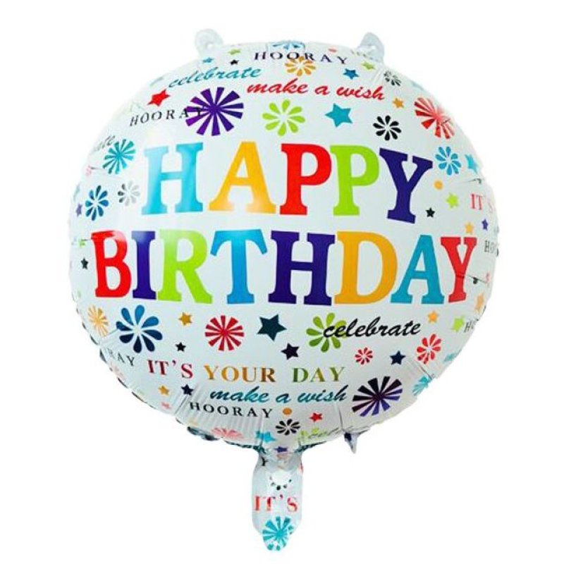 Kulatý fóliový balónek HAPPY BIRTHDAY